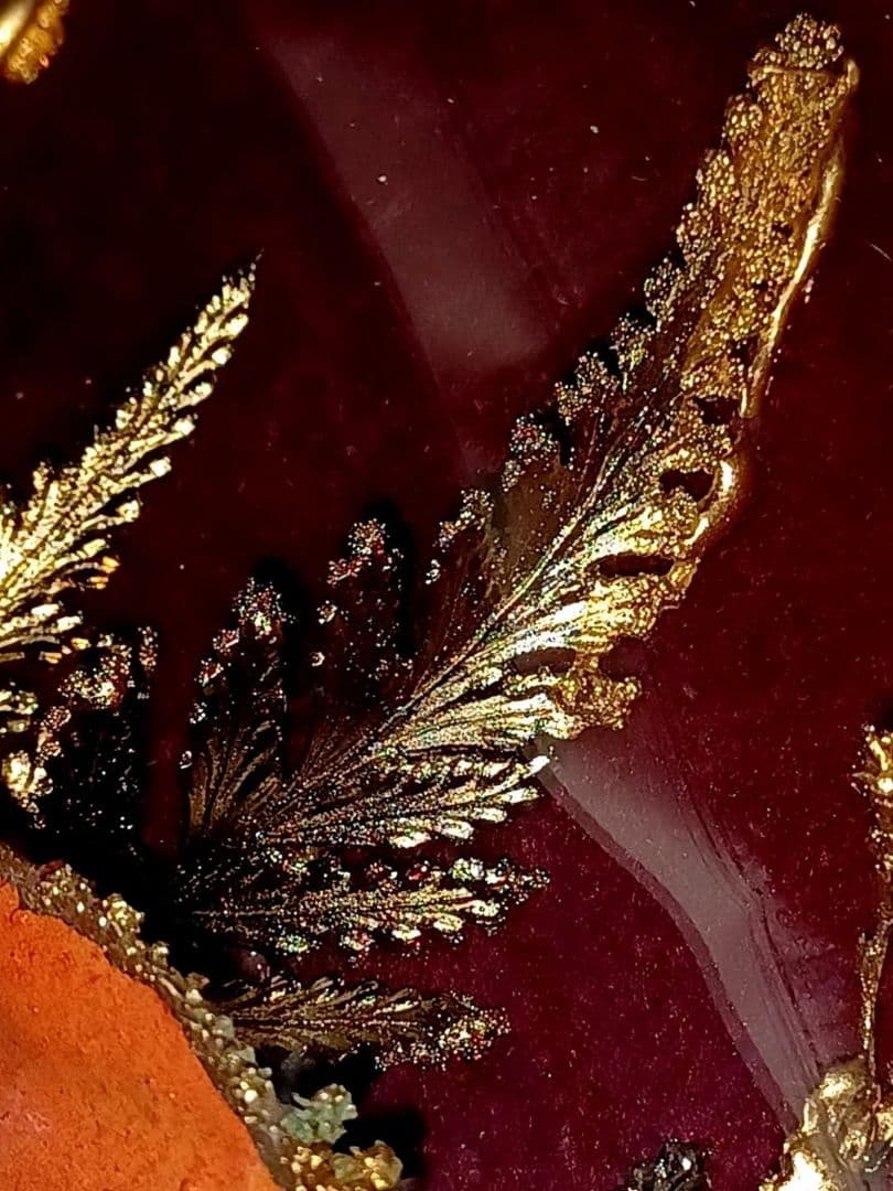 24K♤PURE GOLDエッジ加工／デンドロビウム 蘭 プリザーブドフラワー