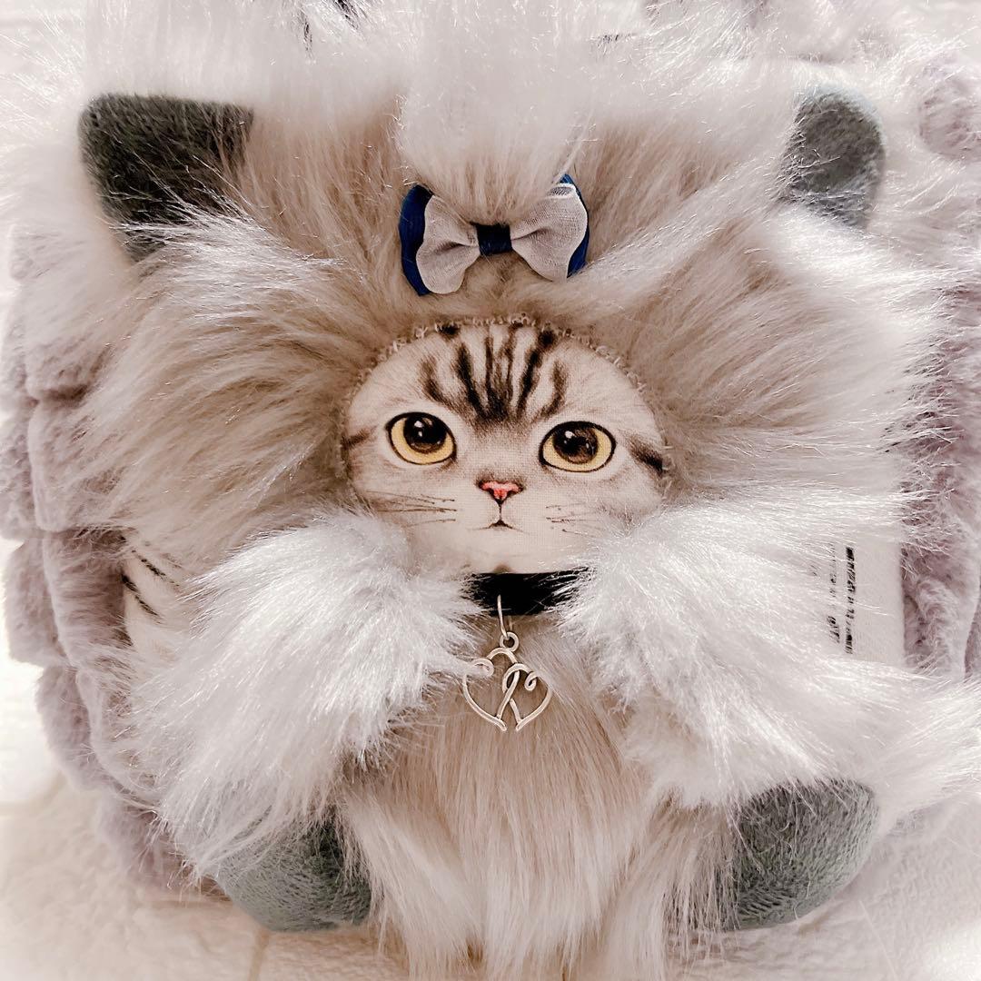 コヤンイサムチョン ファー トートバッグ 猫ちゃん 毛足長め 猫