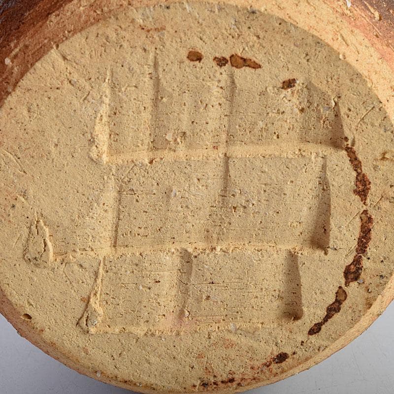 備前焼　金重道明造　伊部　擂茶花入　共箱　C　8913