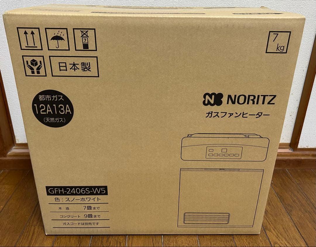 ノーリツ ガスファンヒーター 新品未開封GFH-2406S 13A【送料無料】