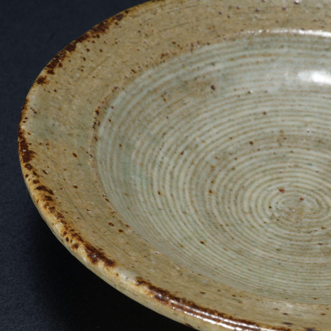 浜田庄司　象嵌小皿　まんじゅう皿　人間国宝　民藝　R1488w3