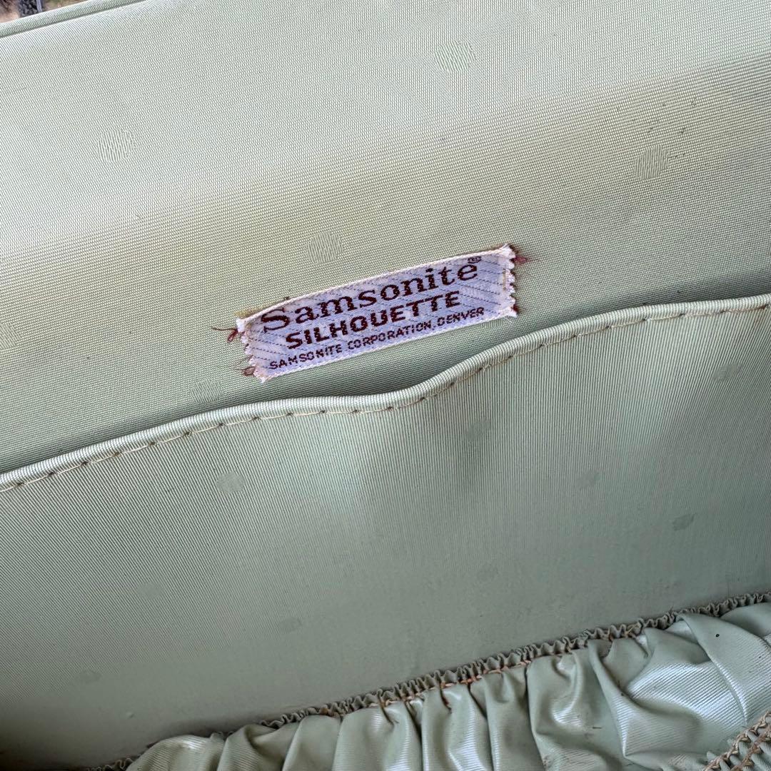 【1960s USA vintage】サムソナイト トレインケース　グリーン