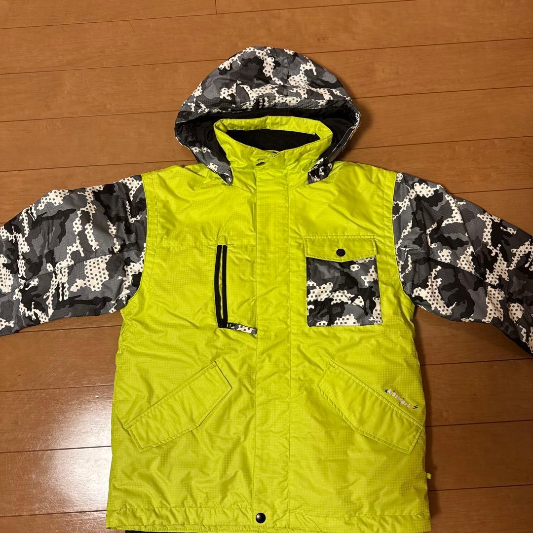 スキーウェア イエロー カモフラージュ