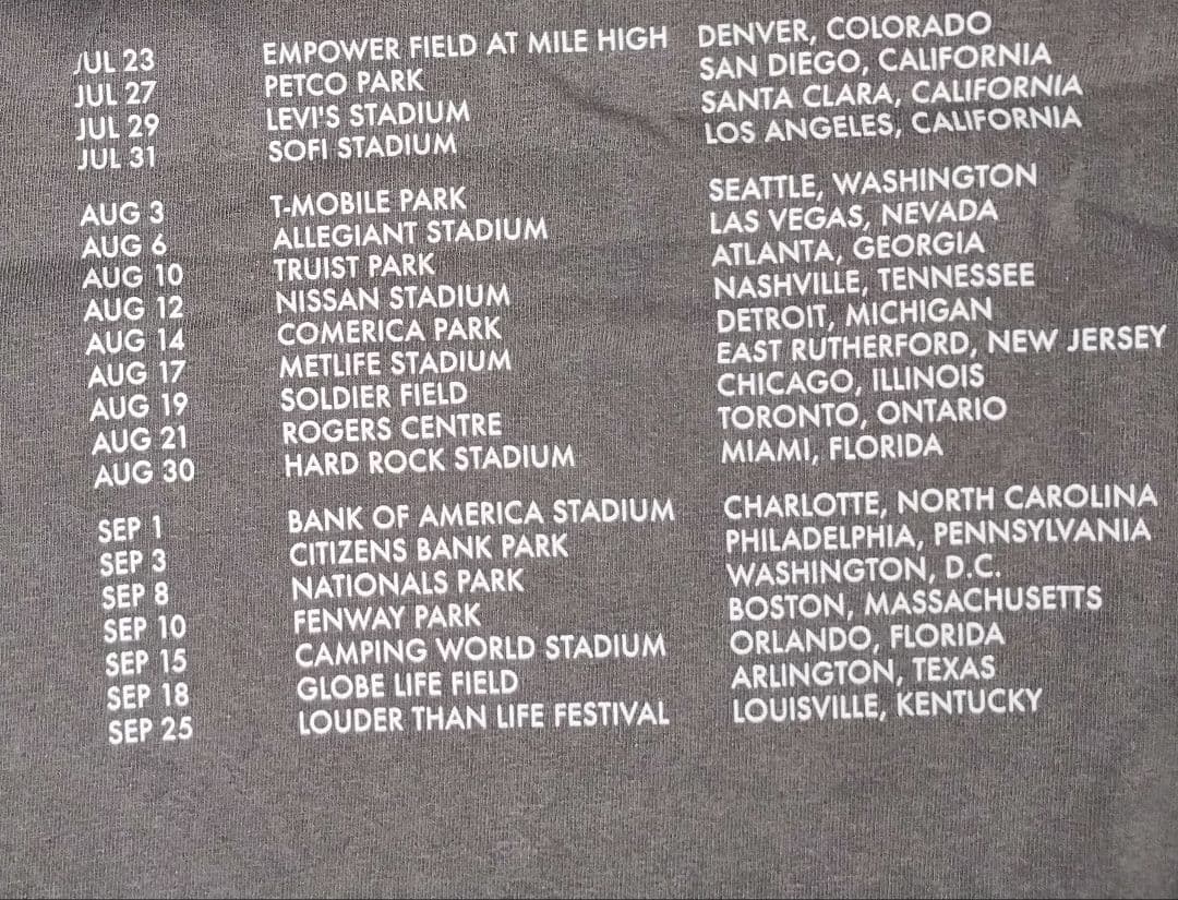 レッド・ホット・チリ・ペッパーズ UL Tour スローバック Tシャツ XL