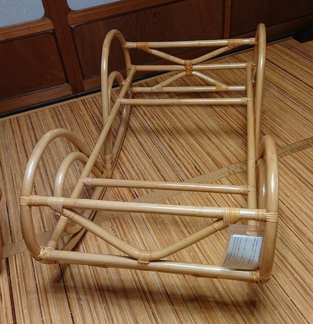 未使用　ラタン製 ベビーベッド　 ゆりかご＆ベッド