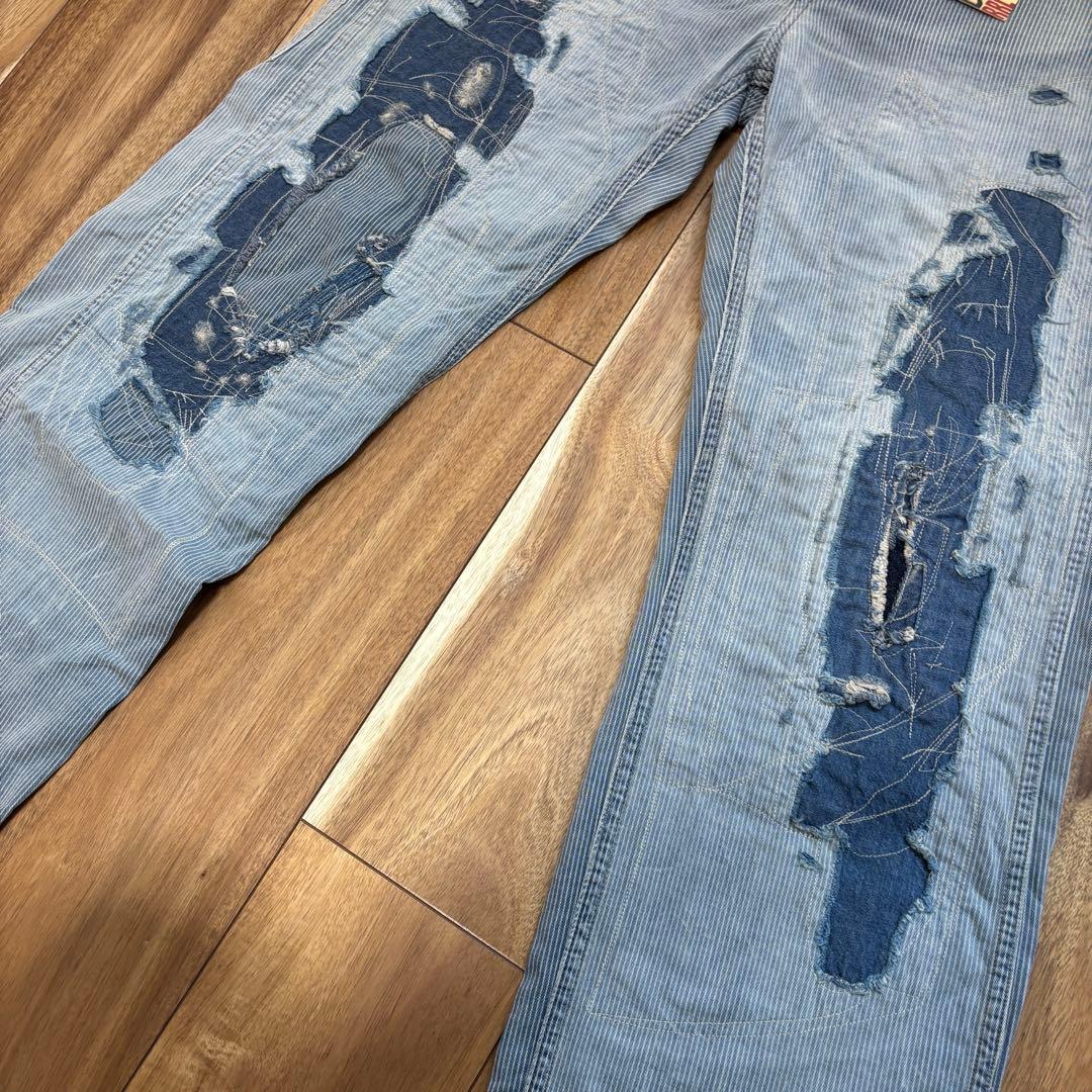 【新品】RRL ダブルアール ヒッコリー ペインターパンツ デニム w30