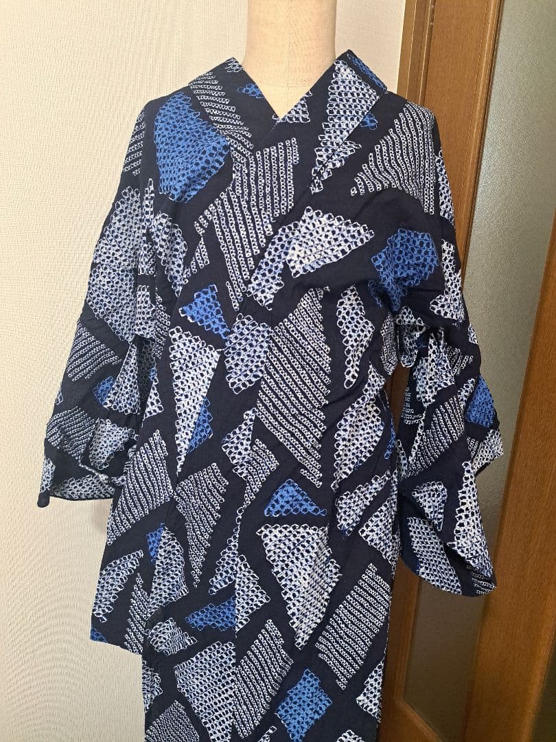絞り浴衣 有松絞り 石畳
