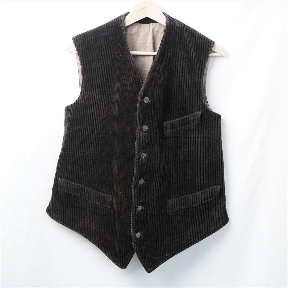 20s30s ビンテージ フランス 動物釦 ハンティングベスト