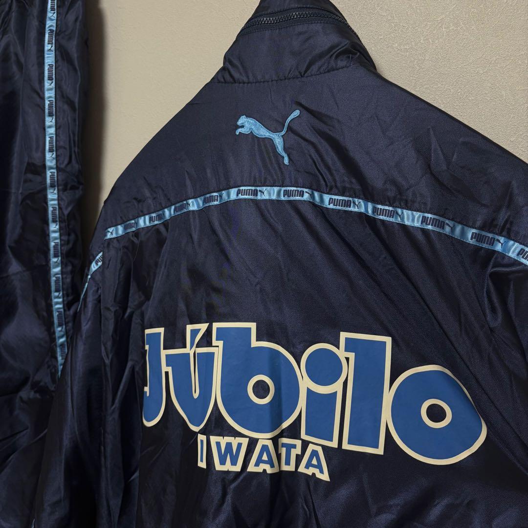 紺色プーマ PUMA 上下セット ジュビロ磐田 ナイロンジャケット L