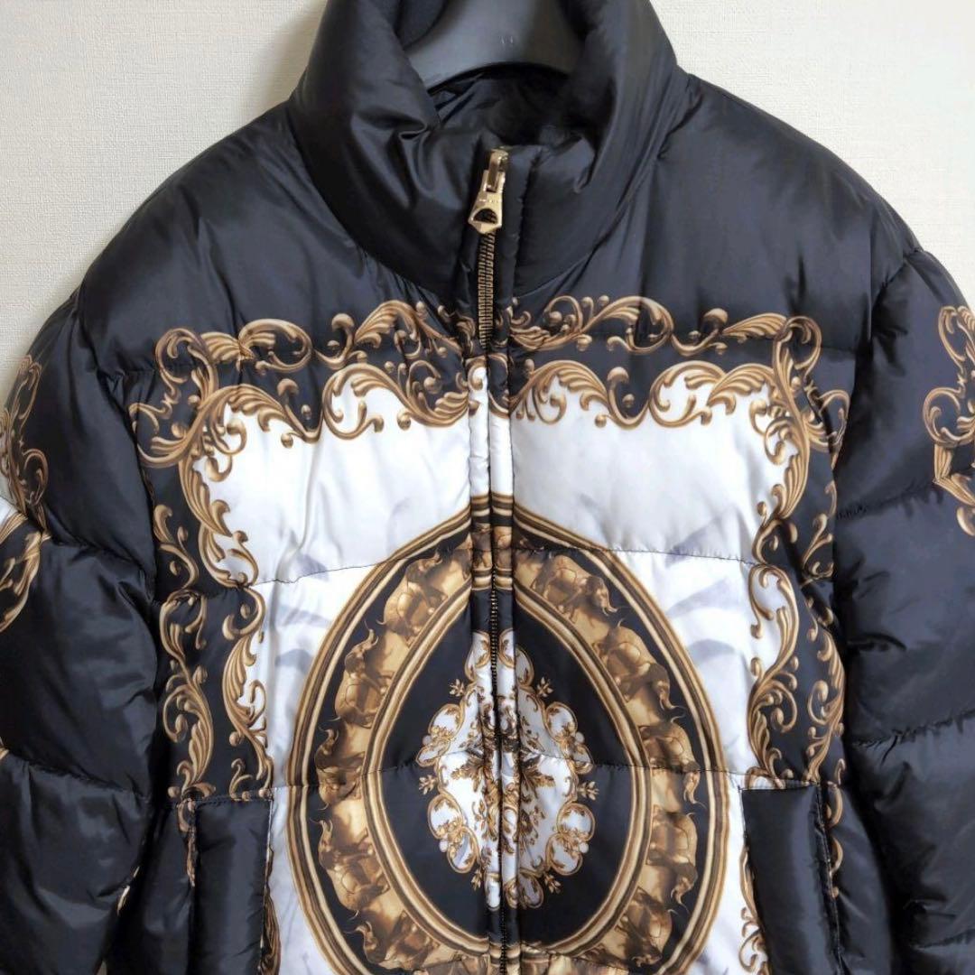【希少】ZARA バロック パフジャケット 総柄 中綿ジャケット メンズS