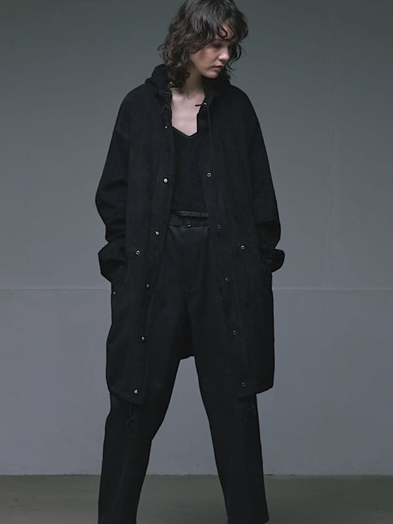 良品SISIIシシ23FW定価12万円レザースノーパーカーコートL