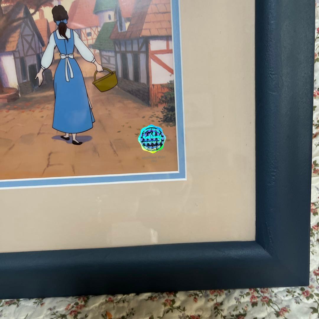 ディズニー　セル画　美女と野獣(ベル) 1991年　スタジオシール付き