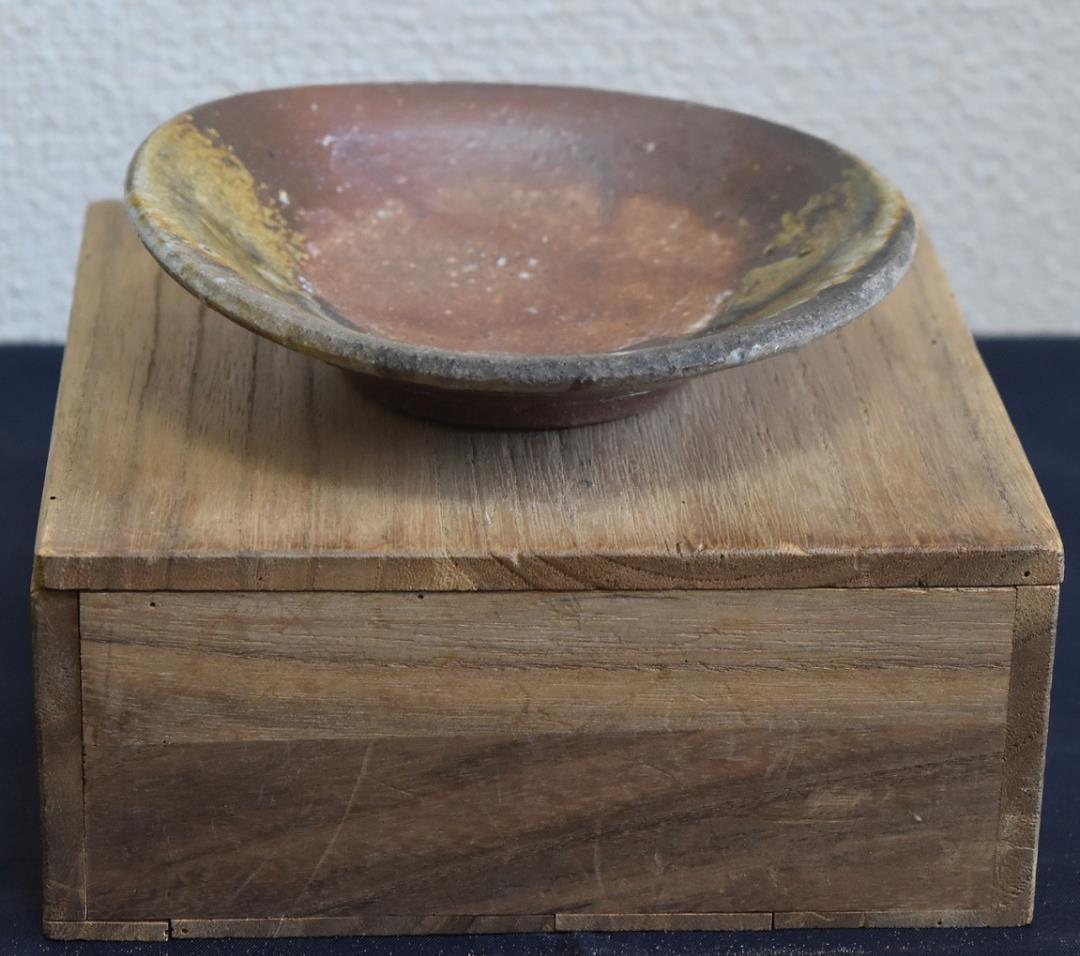 美の巨匠・北大路　魯山人　在刻銘　合箱　備前焼・端皿・平向付