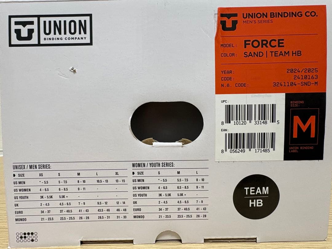 美品 24-25 UNION FORCE サイズM ユニオン フォース TEAM