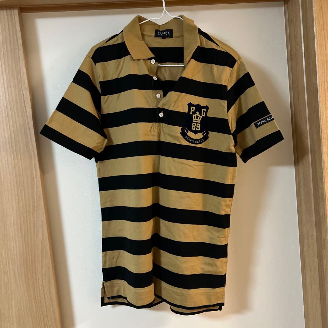 PEARLY GATES ストライプポロシャツ