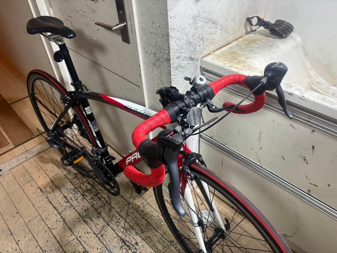 PREC ovation ロードバイク 赤黒 700C