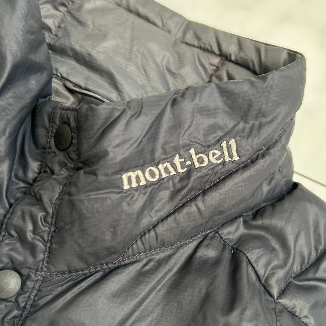 【人気モデル】mont-bell ライトダウンジャケット　襟刺繍　軽量　高品質