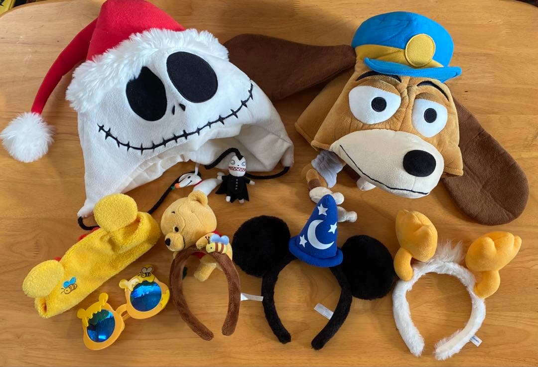 ディズニー　カチューシャ　帽子　7点セット　ジャック　プーさん　ドナルド　ミッキ