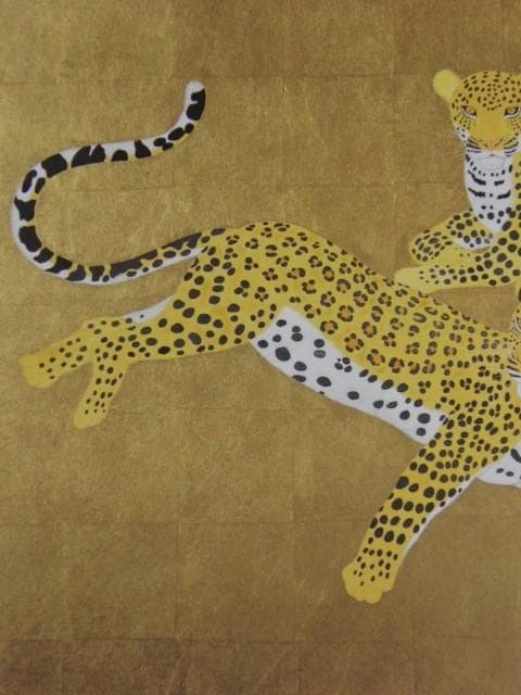 河嶋淳司、【豹　デュエットIII】、希少な額装用画集より、状態良好