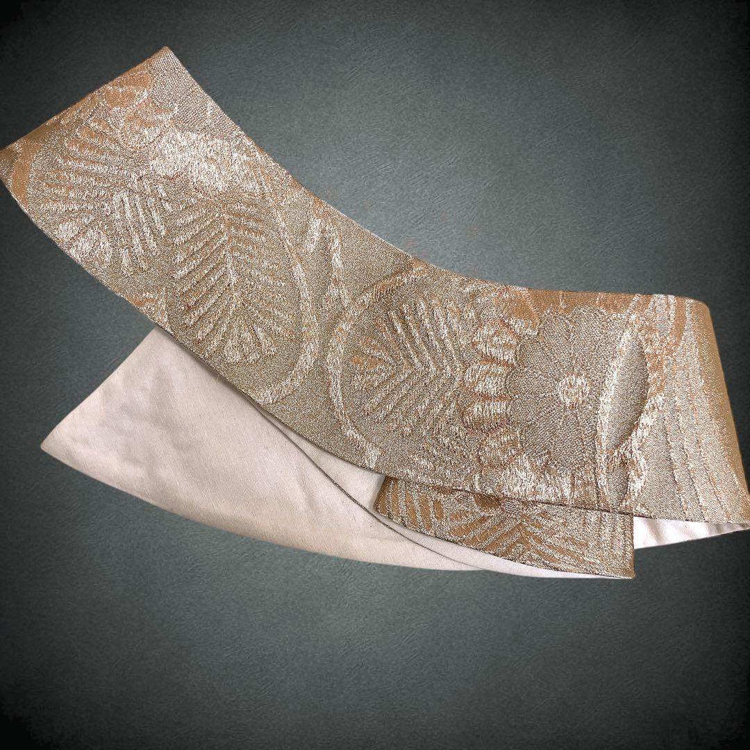 金糸 刺繍帯 サッシュベルト W50〜95cm 着物リメイク J80111