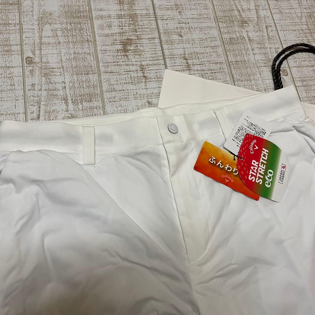 新品 キャロウェイ パンツ ふんわり裏地 極暖 アーチロゴ ホワイト Mサイズ