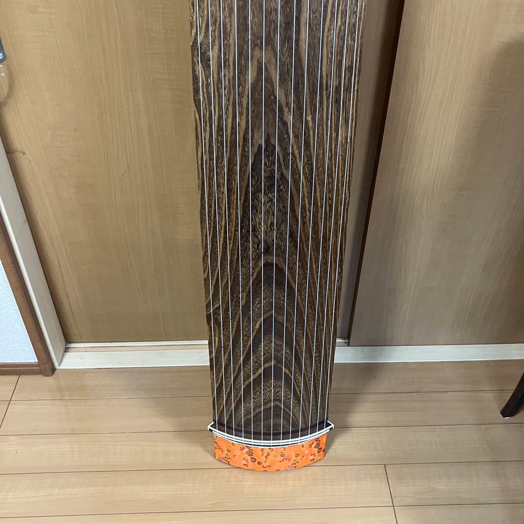 13弦 筝 琴　詩絵あり　すだれ彫り