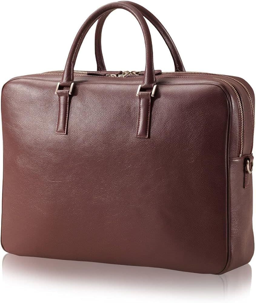 新品✨️ビジネスレザーファクトリー 本革 ビジネスバッグ バーガンディ