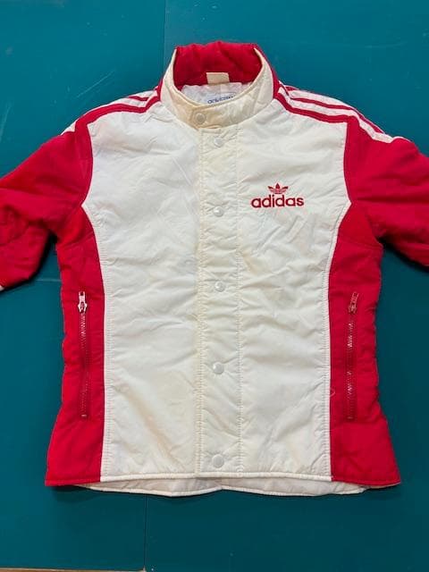 希少ヴィンテージ adidas 赤白 80’sデサントジャンバー　パンツおまけ