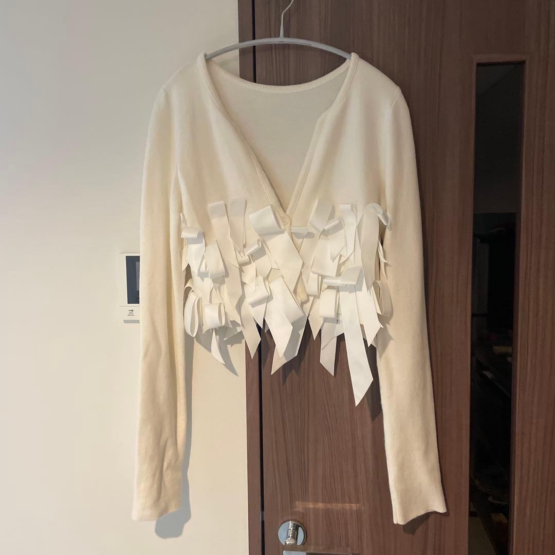 AEWEN MATOPH 25ssコットンカシミヤニットリボン