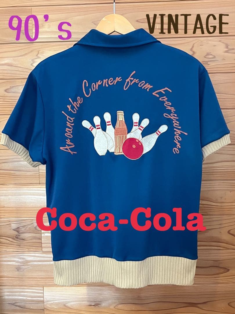 90's ia コカコーラ ジョージア ボーリングシャツ M