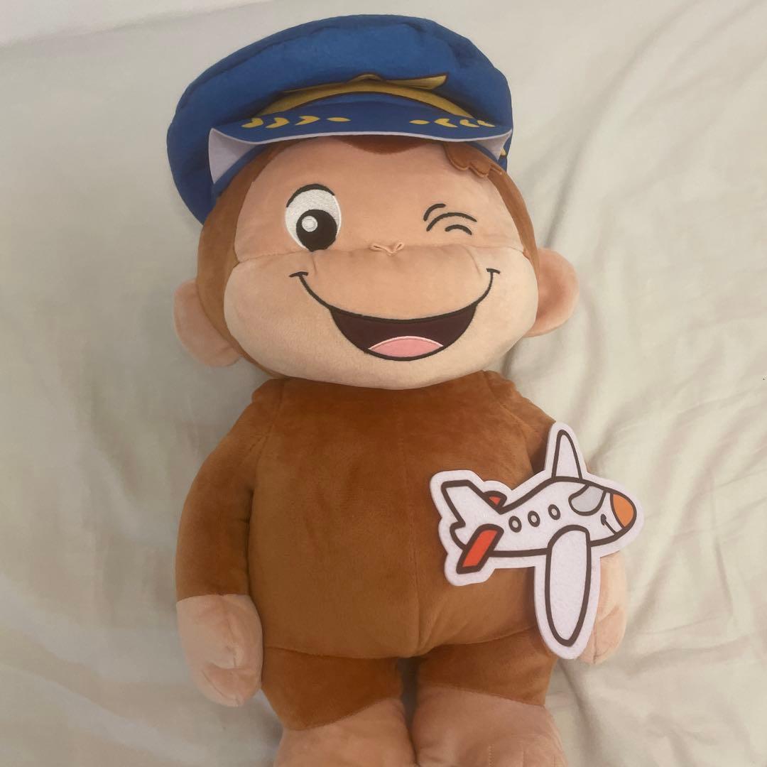 おさるのジョージ パイロットぬいぐるみ 約30cm
