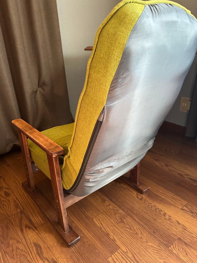 リクライニングチェア ハイバック 高座椅子 すぐ使える 高さ調整可能 きらく