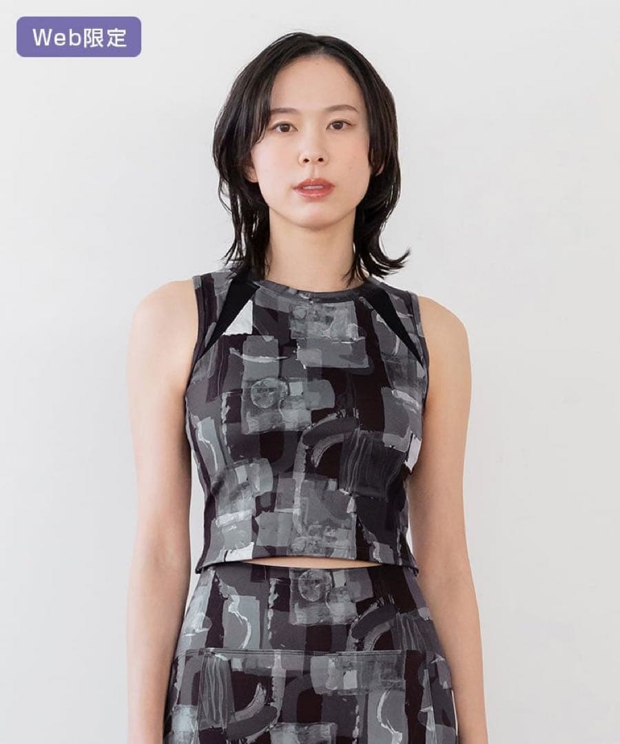 【新品タグ付き】 SUKALAミックスプリントブラタンクトップ Mサイズ