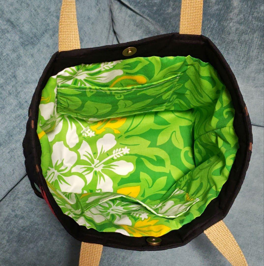 ももっち！ハンドメイド　ハワイアンキルトバッグ　（木蓮）