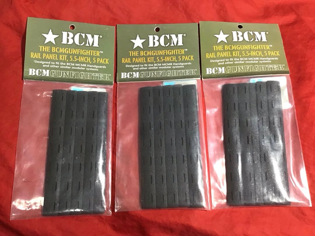 BCM製　実物M-LOK用レールカバー BK 3個セット　新品