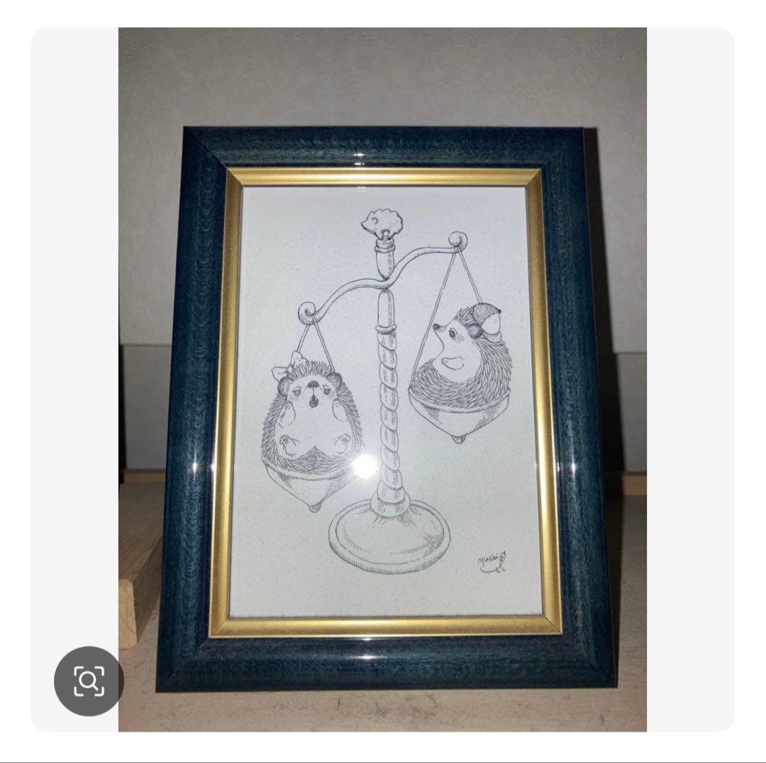 ⭐︎klug⭐︎　いわさきゆうし　ハリネズミ 原画2点セット