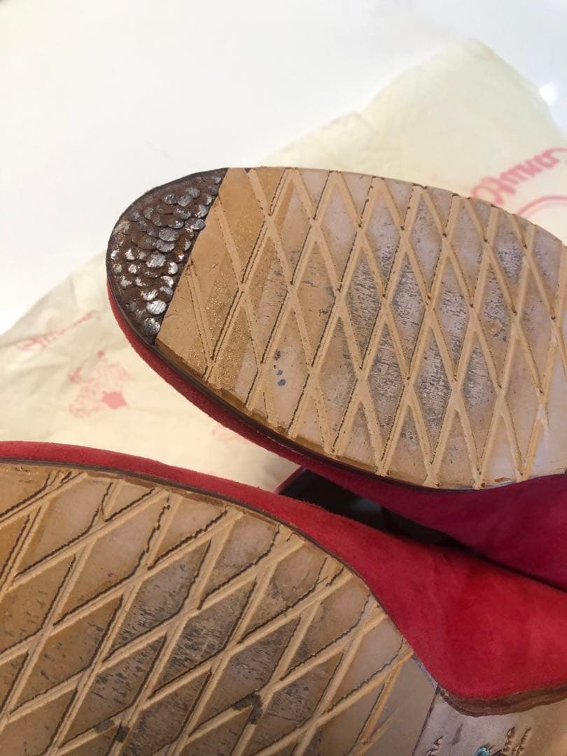 フラメンコ靴 39 オスーナプロベルトスエード赤