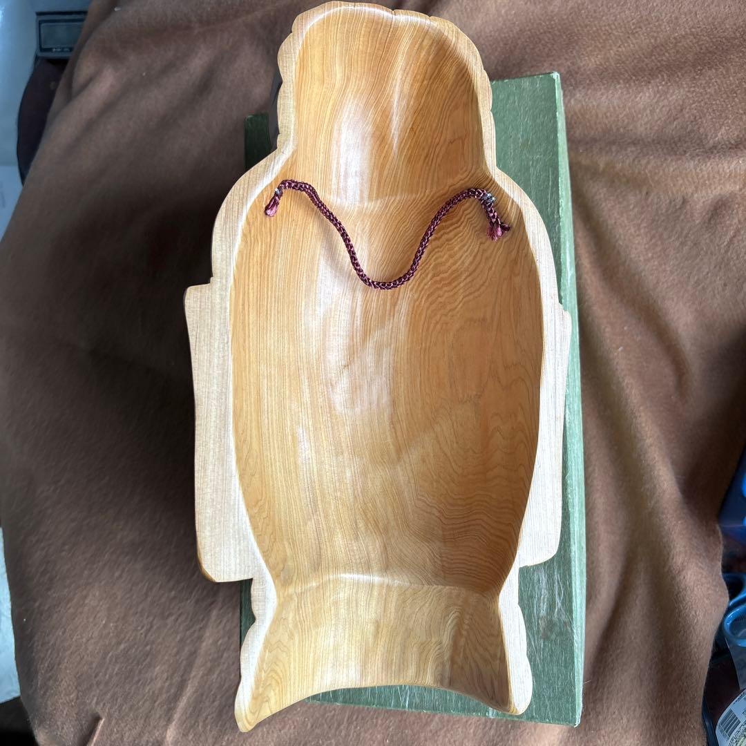 新品未使用 木製 観音菩薩 デザインオブジェ 約30cm