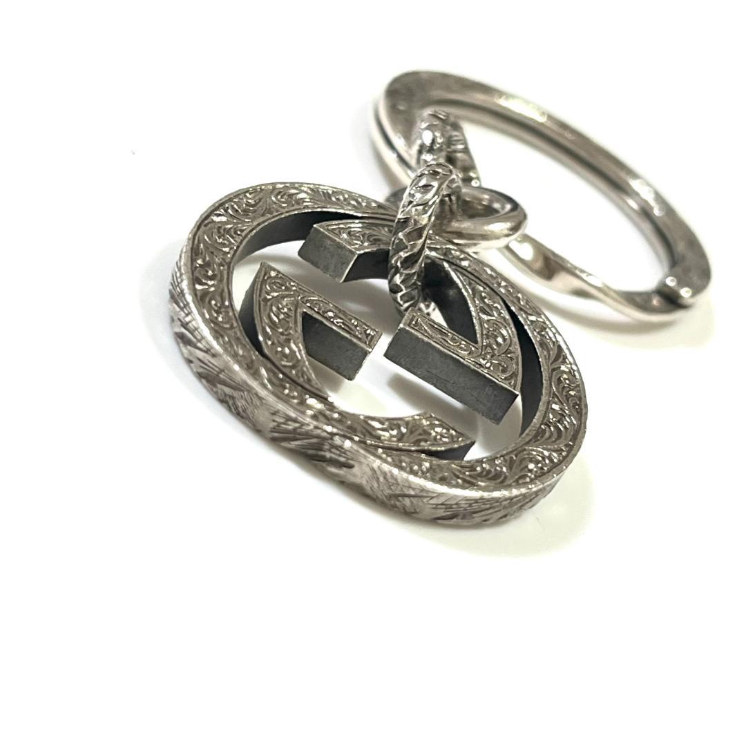 GUCCI グッチ インターロッキングG アラベスク 925 キーリング