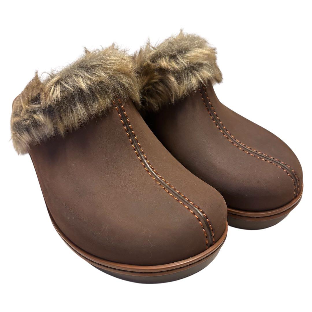 未使用品 crocs クロックス コブラー 廃盤 ファー ボアサンダル 23cm