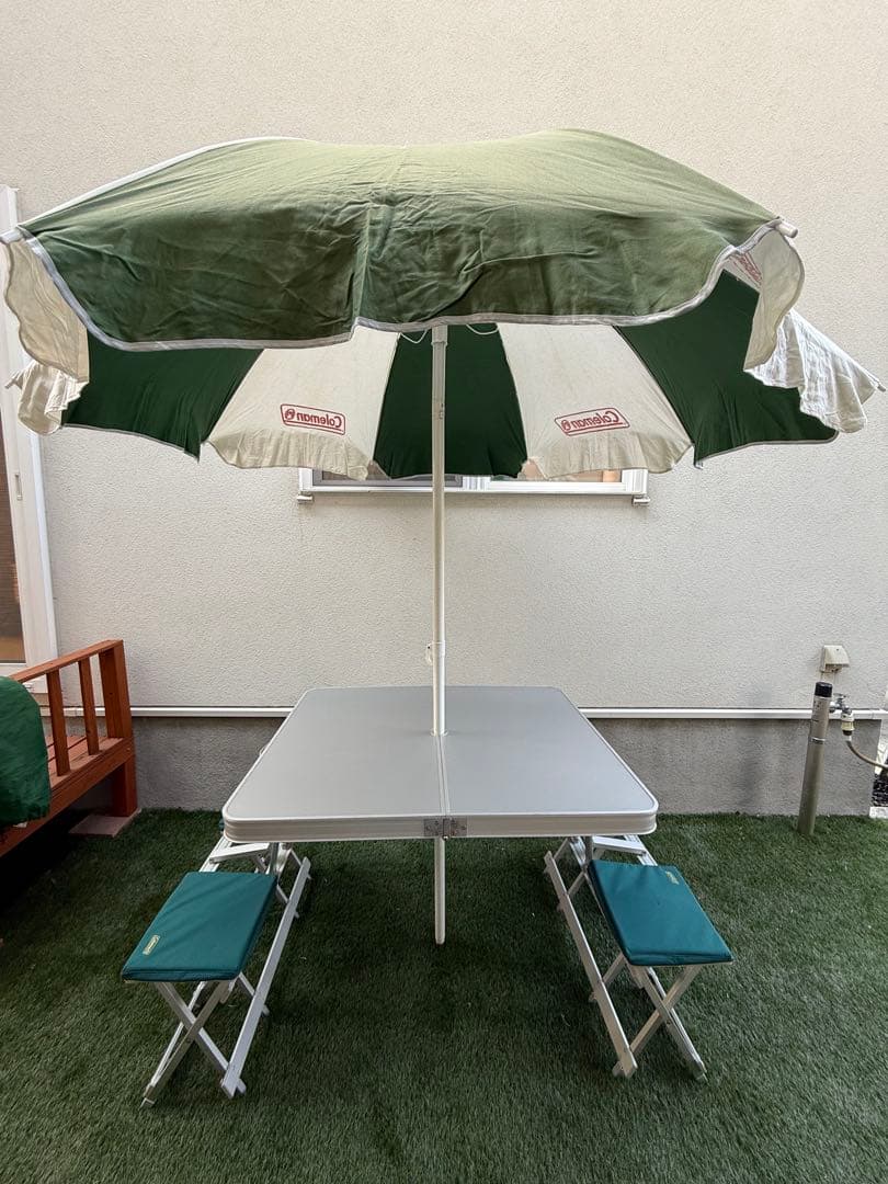 【専用】コールマン　ファミリーベンチ　パラソル付き