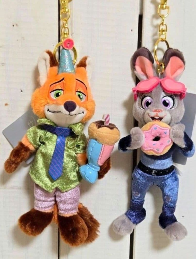 お顔厳選　ズートピア　10周年　キーチェーン　ニック　ジュディ　ディズニーストア
