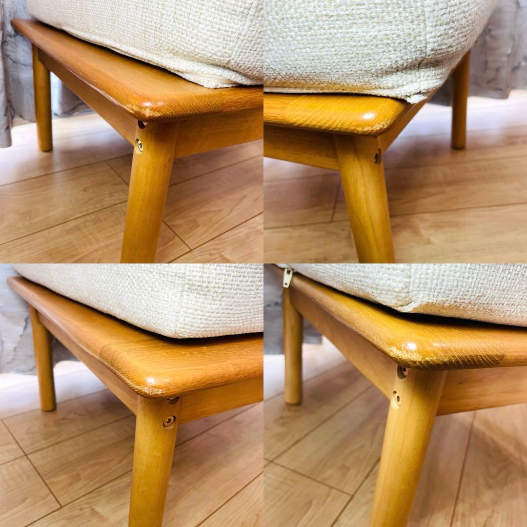 ニトリ　オークエスト　スツール　オットマン　木製