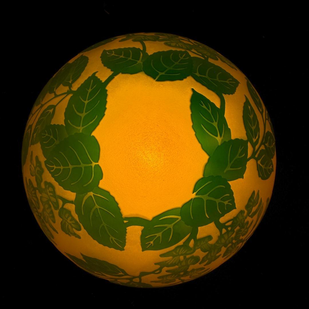 高さ33㎝【希少】エミールガレ風　レプリカ　ランプ　卓上照明