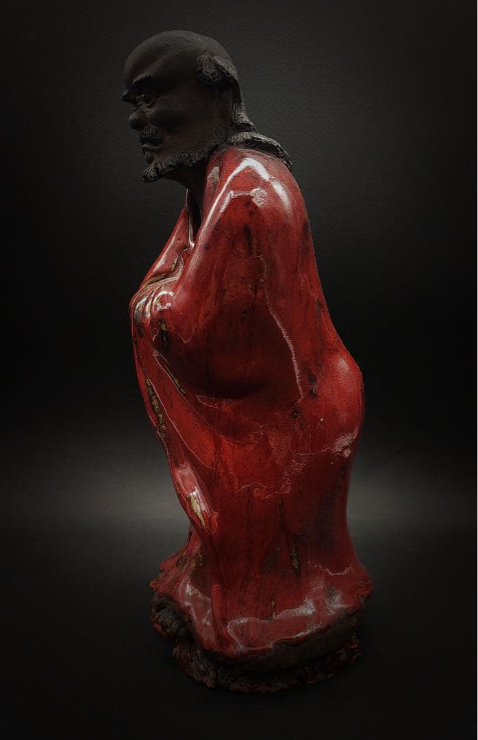 骨董品 時代物 達磨大師 陶藝置物