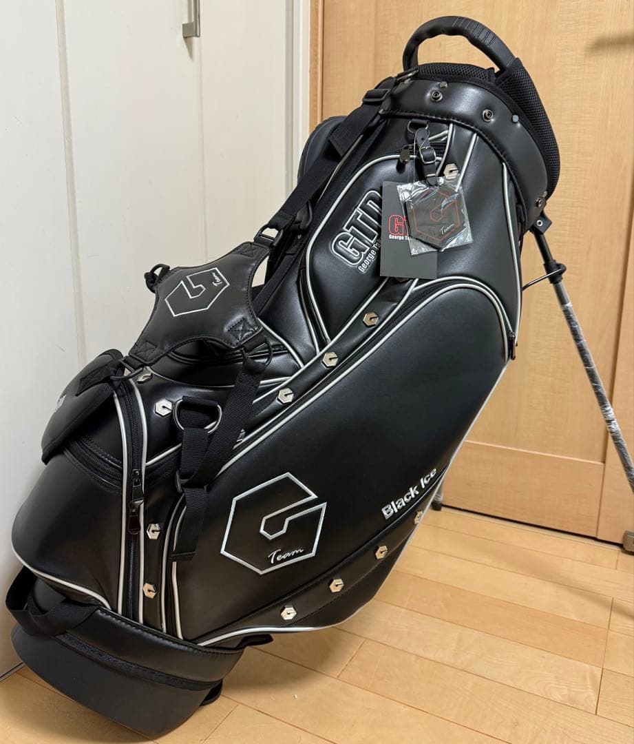 新品★GTD★スタンドキャディバッグ★未使用★タグ付き★ゴルフ★ジョージ武井★黒