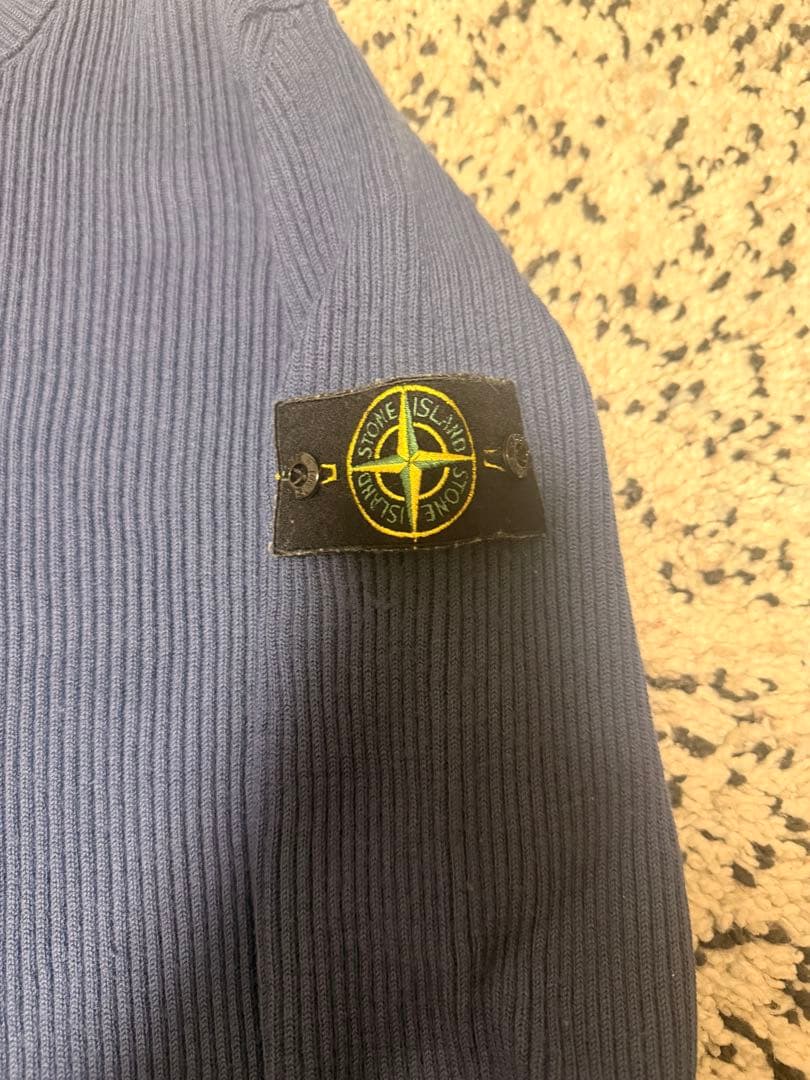 STONE  ネイビーリブセーター