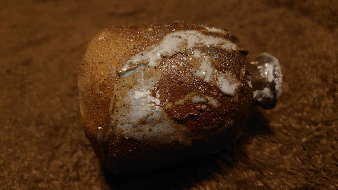 古越前　越前焼　灰釉　花入　白釉　１客