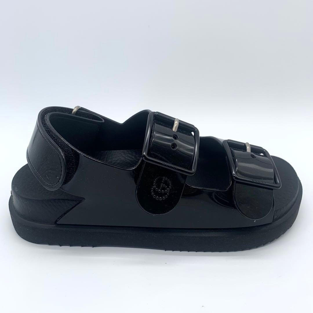 新品未使用 グッチ ラバーサンダル マーモント GG ブラック 箱袋付 22cm