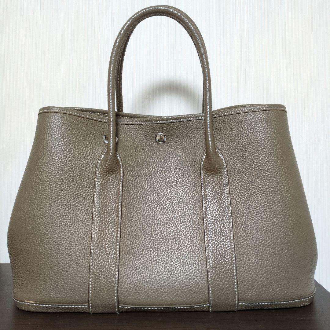 シボ革 レザー バッグ 大 ポーチ付き